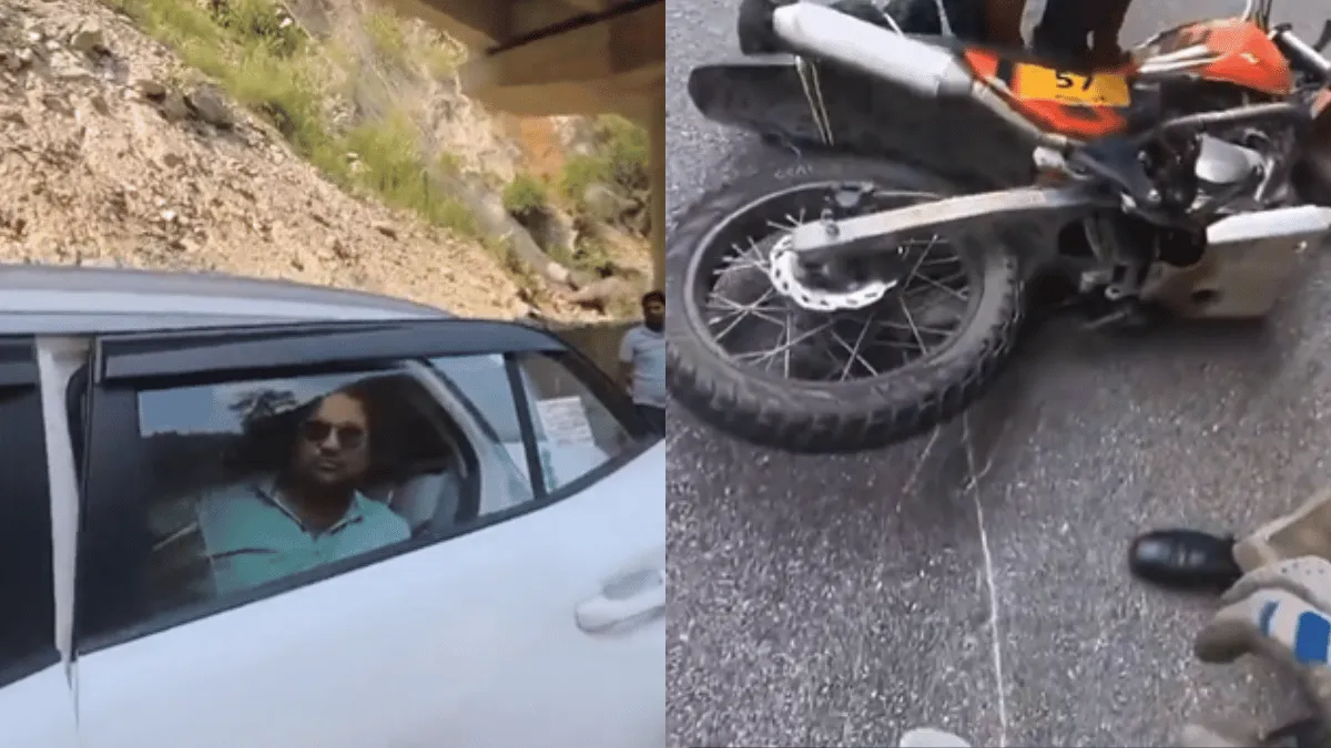 viral-video-biker-crashes-on-busy-road-as-car-passenger-opens-door-internet-takes-sides